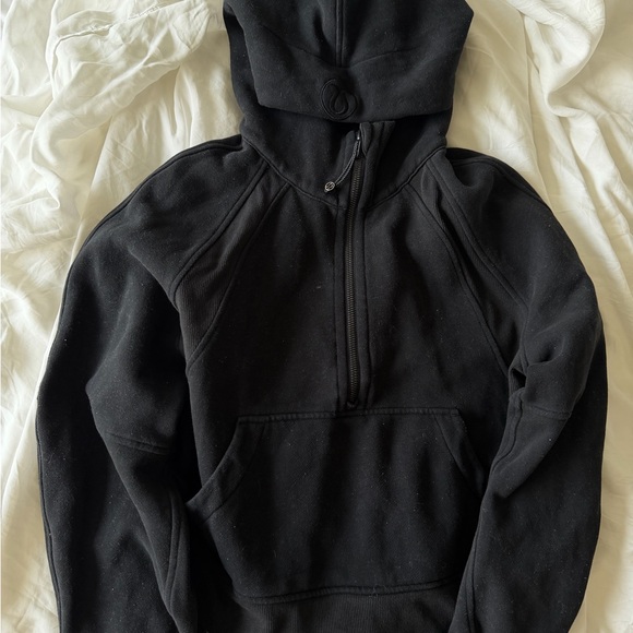 lululemon athletica Tops - lululemon Black scuba hoodie cropped